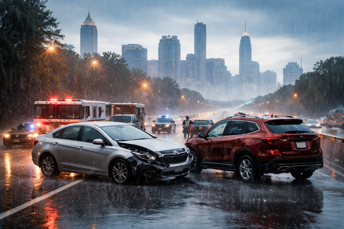 April Rainstorms and Atlanta Car Accidents: How Wet Roads Affect Fault and Insurance Claims