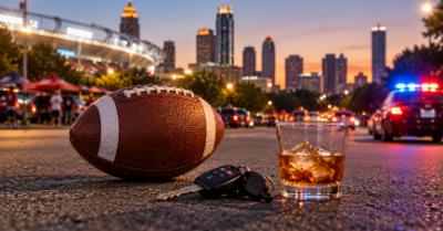 Accidentes por DUI en temporada de fútbol en Atlanta